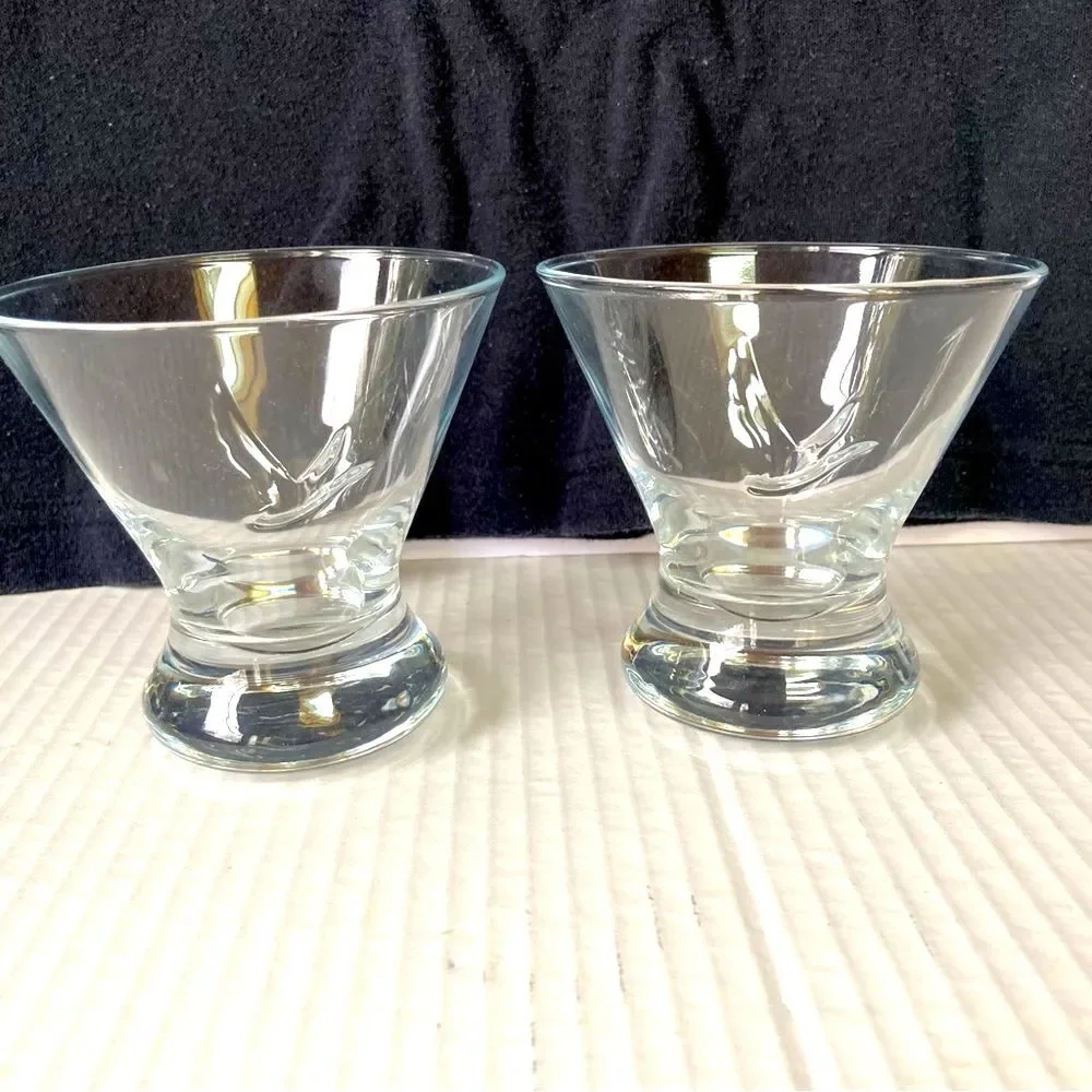 GREY GOOSE Vodka Limited Edition Clear Logo Lowball Glasses 8 oz Set of 2
